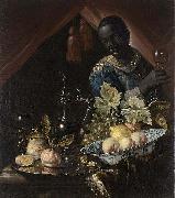 Juriaen van Streeck Still life with peaches and a lemon oil on canvas